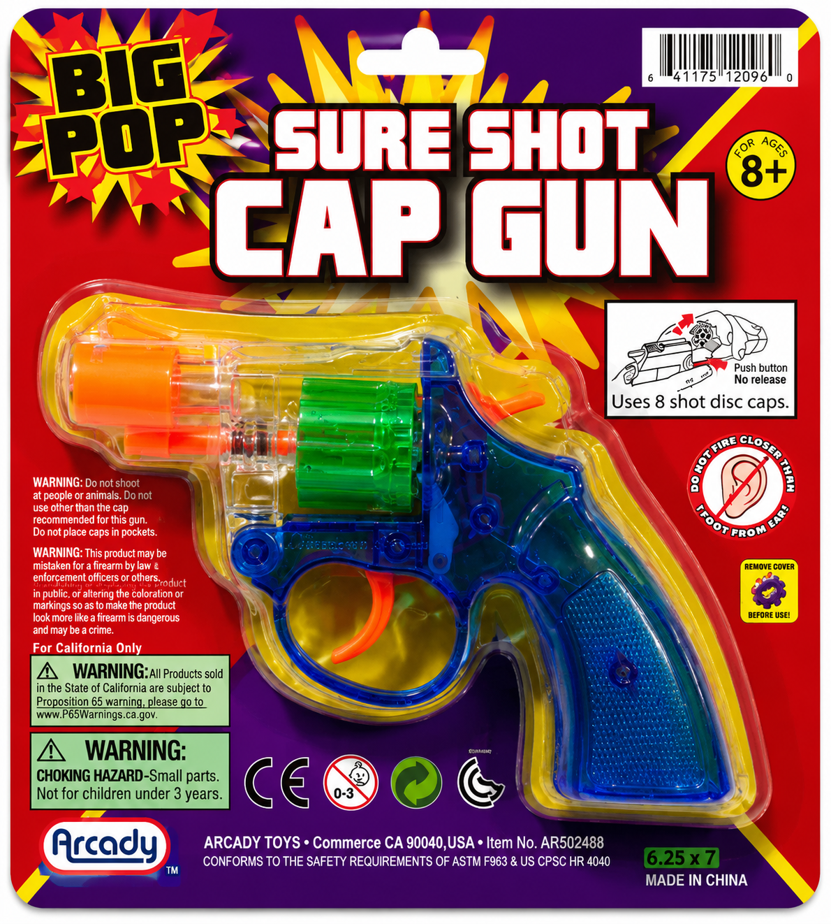 Sure Shot Cap Colorful Toy Gun (Pistola Fulminante)