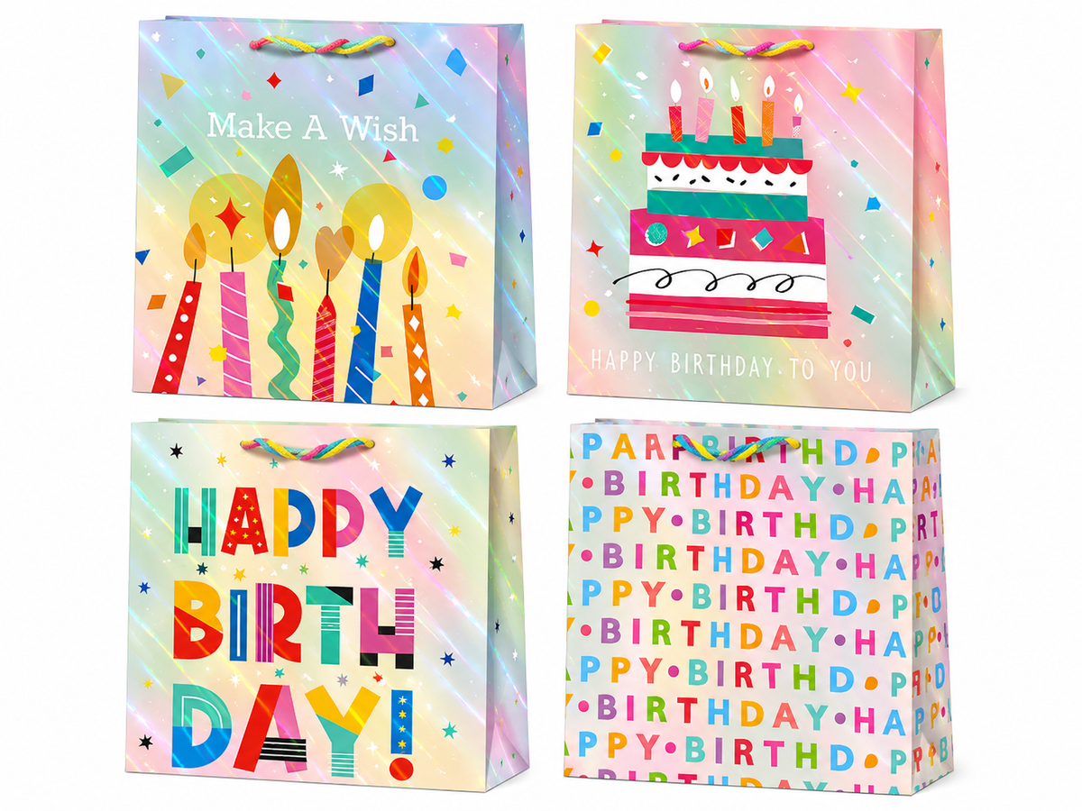 Happy Birthday Large Gift Bags (Varios Diseños)