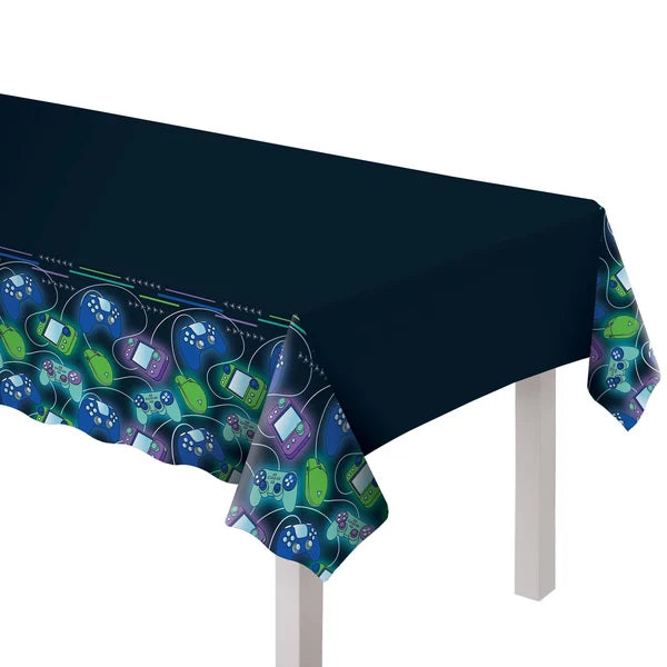 Game on Gamer Plastic Rectangle Tablecover 54in x 96in