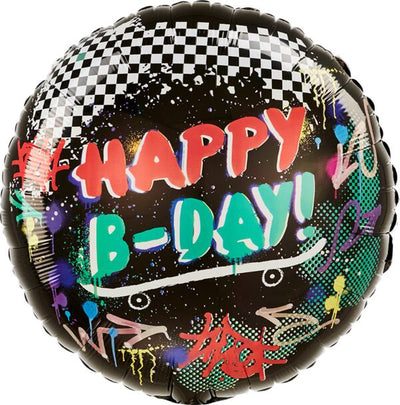 18” Happy B-Day/Only Good Vibes Foil Balloon