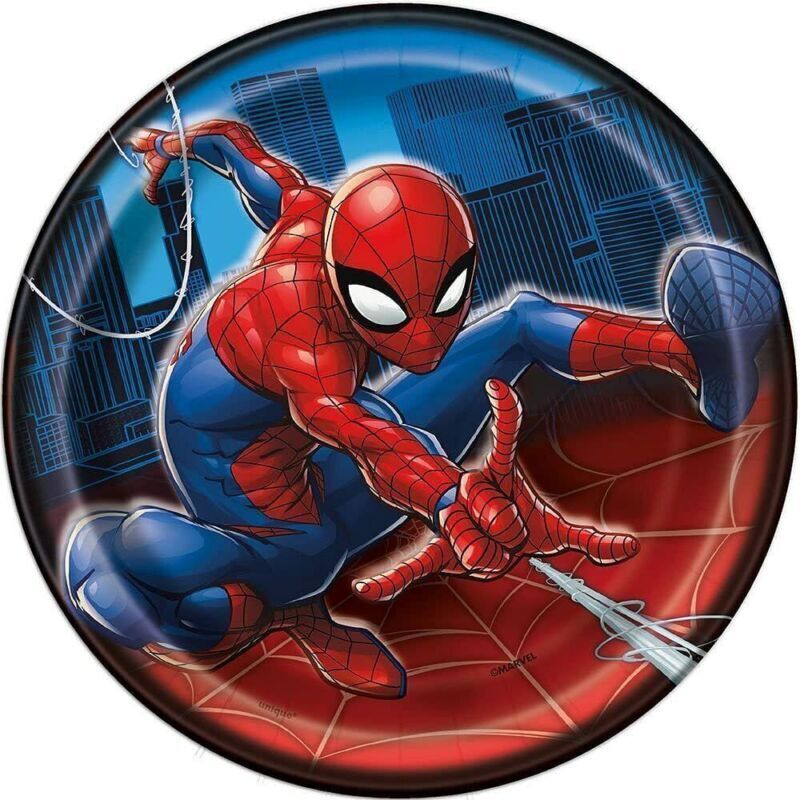 Spiderman 7” plates 8ct