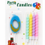 Vela de Número + 4 Velitas Variedad de Colores Pasteles