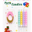 Vela de Número + 4 Velitas Variedad de Colores Pasteles