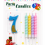 Vela de Número + 4 Velitas Variedad de Colores Pasteles