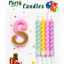 Vela de Número + 4 Velitas Variedad de Colores Pasteles