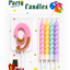 Vela de Número + 4 Velitas Variedad de Colores Pasteles