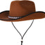 Sombrero Vaquero/Cowboy Terciopelo 15" Marrón