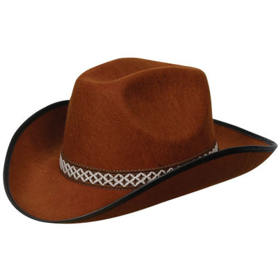 Sombrero Vaquero/Cowboy Terciopelo 15" Marrón