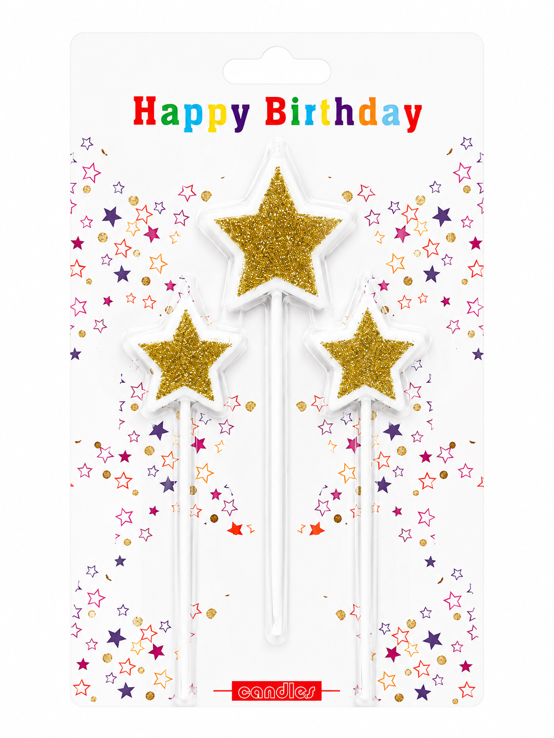 Velas de Estrellas Variedad de Colores 3ct