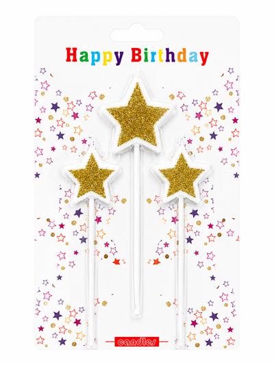 Velas de Estrellas Variedad de Colores 3ct