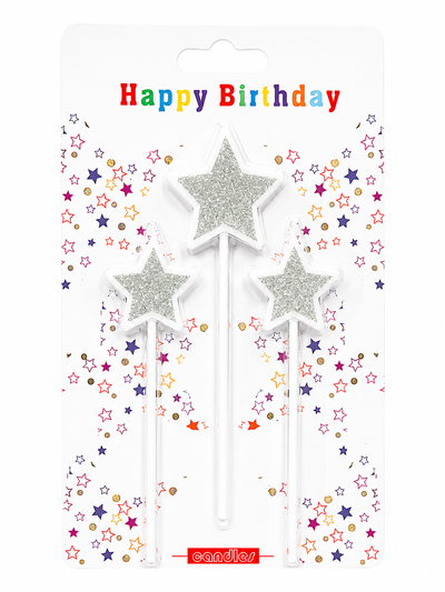 Velas de Estrellas Variedad de Colores 3ct