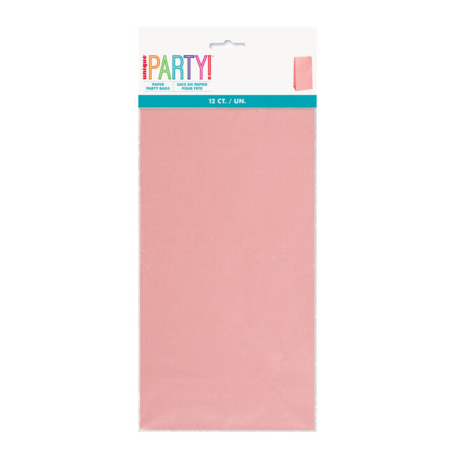 Paper Bags Light Pink 12pct