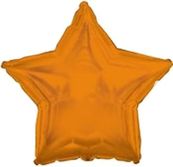 18" CTI Brand Orange Star Foil Balloon