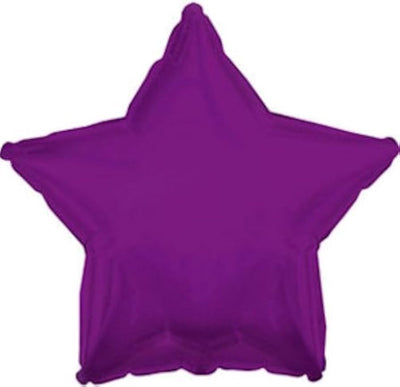 18" CTI Brand Purple Star Foil Balloon