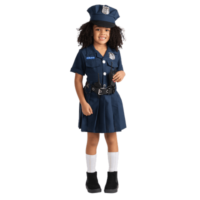 Police Officer Uniform with Skirt Kids Girl Costume