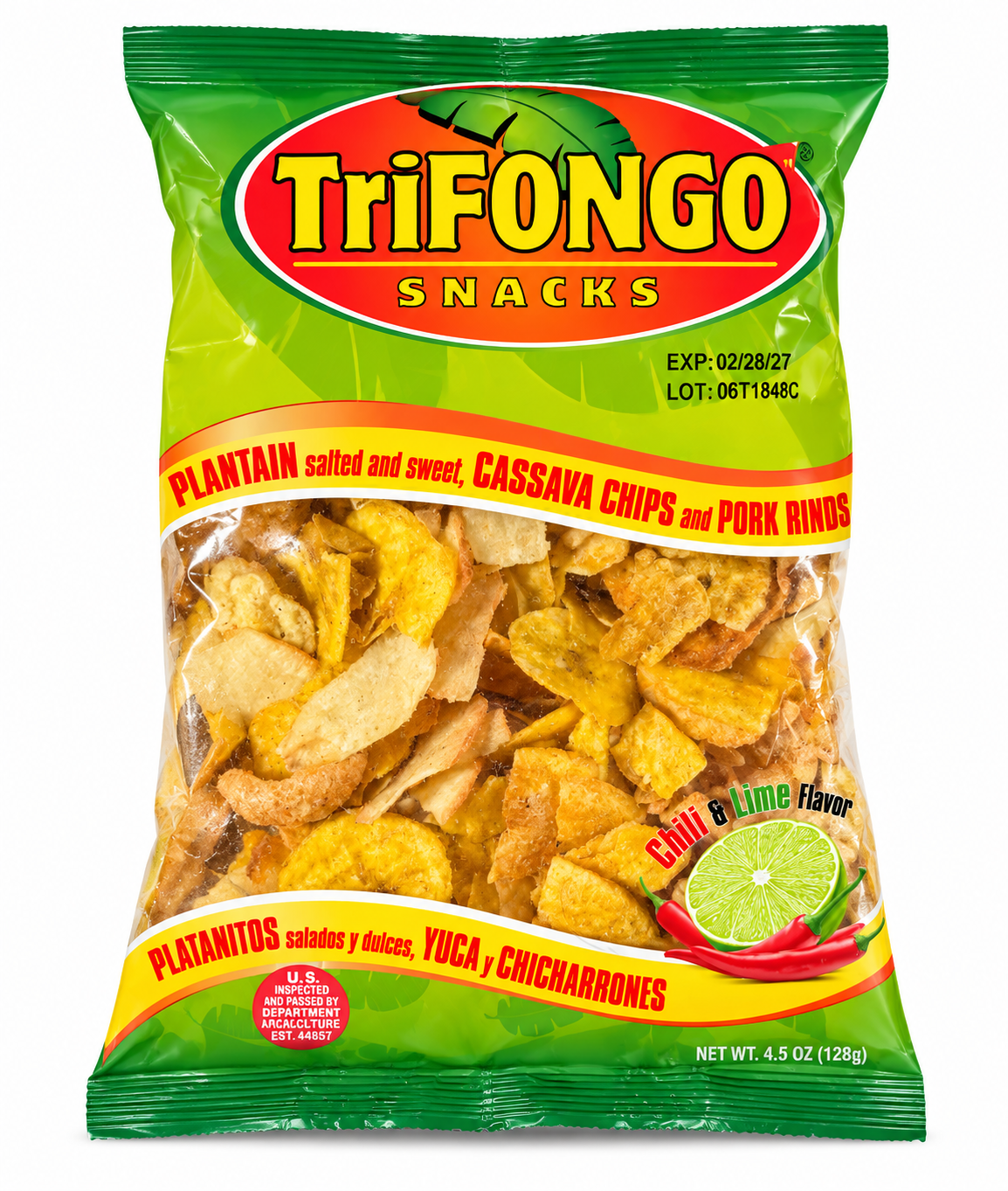 Trifongo Chili and Lime Plantain Chips 4oz