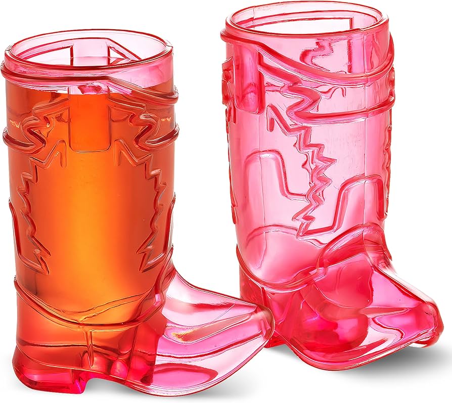 Pink Boot Shaped Plastic Mug (x1)