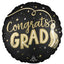 18” Satin Twirling Tassels Grad “Congrats Grad”  Standard Foil Balloon