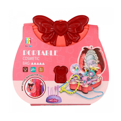 Portable Cosmetic Bag Kids Girl Toy 18pcs