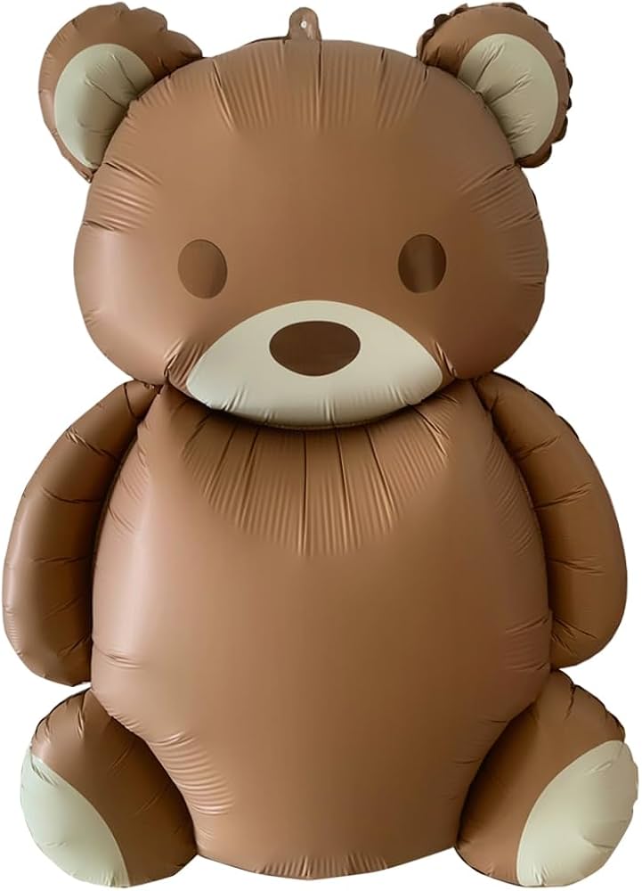 35” Matte Brown Bear SuperShape Foil Balloon