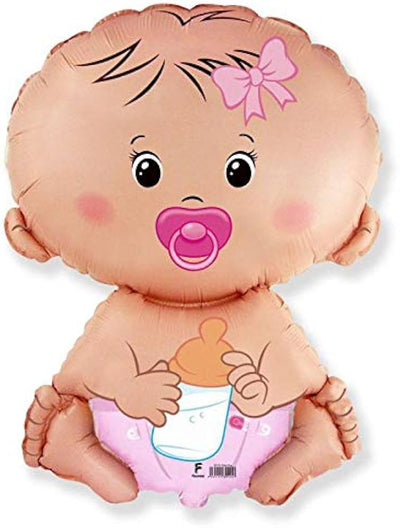 Baby Girl in Pink Diaper SuperShape Foil Balloon