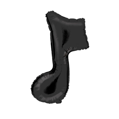 35” Foil Shape Music Note Single - Black Balloon
