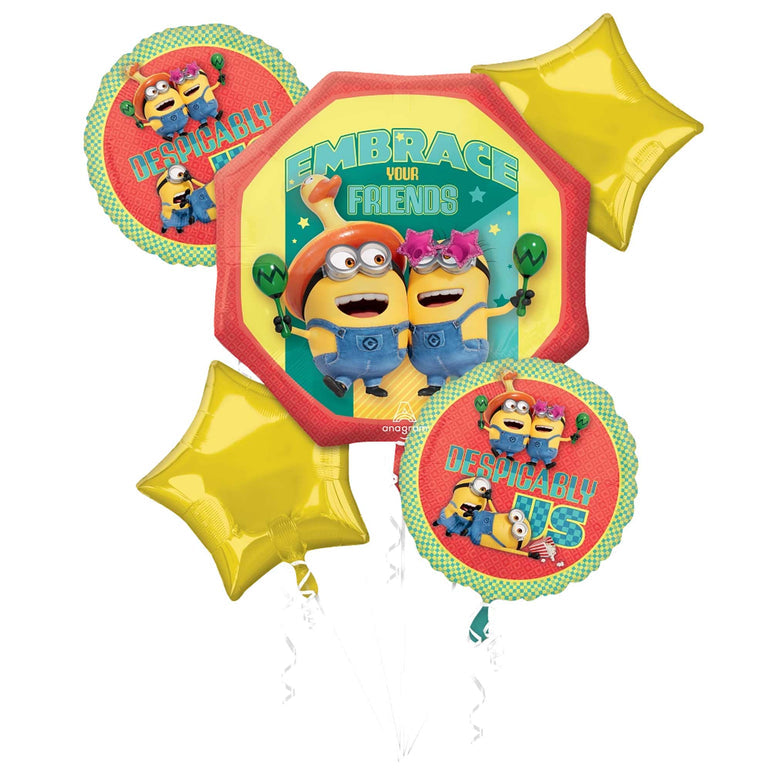 Despicable Me 4 Bouquet Foil Balloon 5pcs