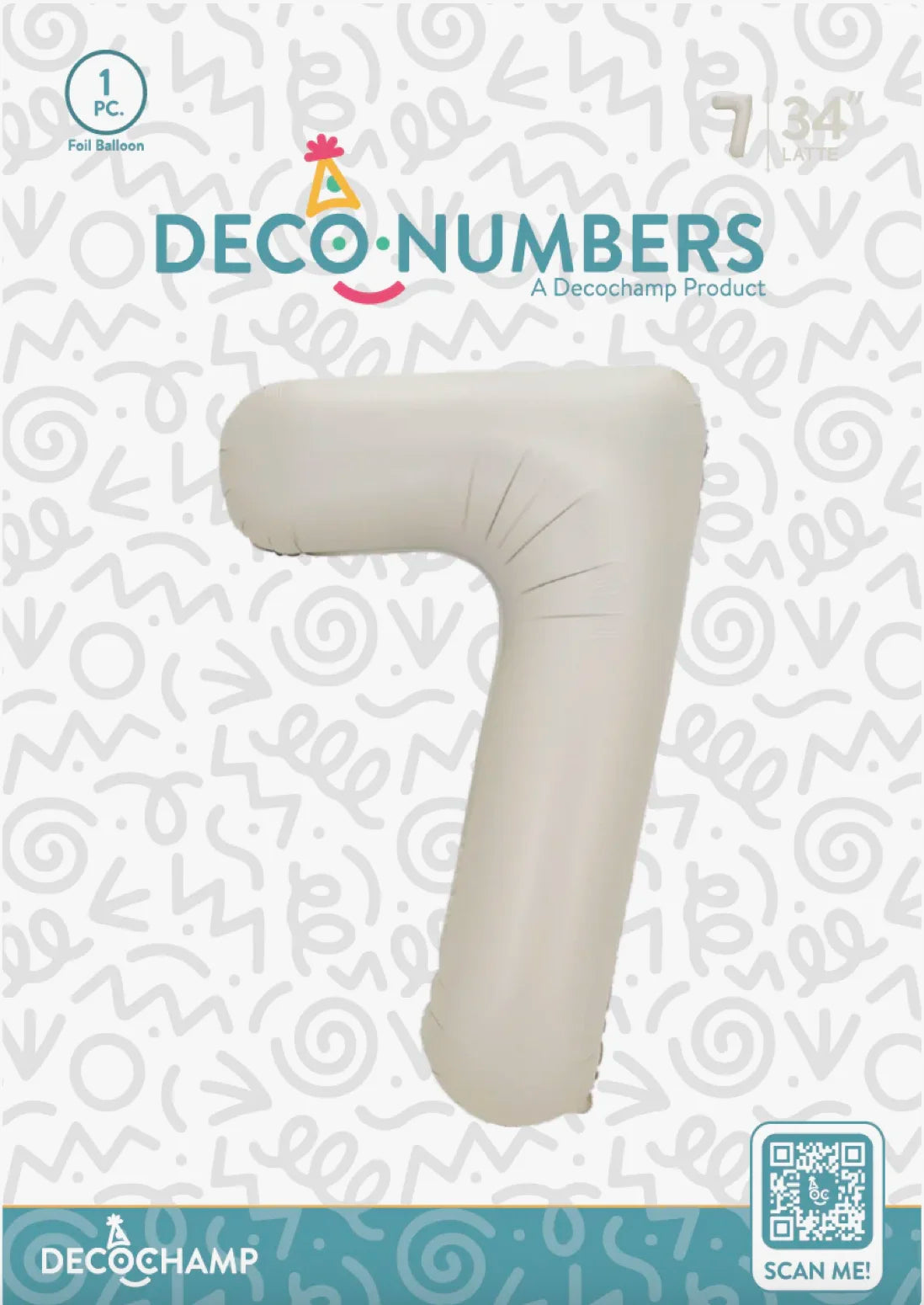 Deco Number 7 Metallic Latte 34in by Decochamp