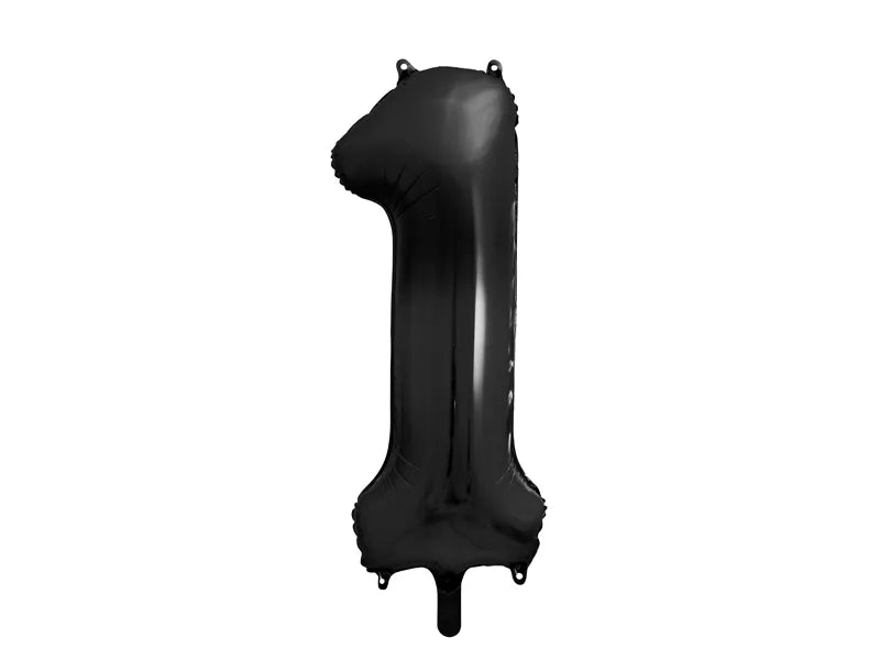 Foil Balloon Number 1 Black 34”