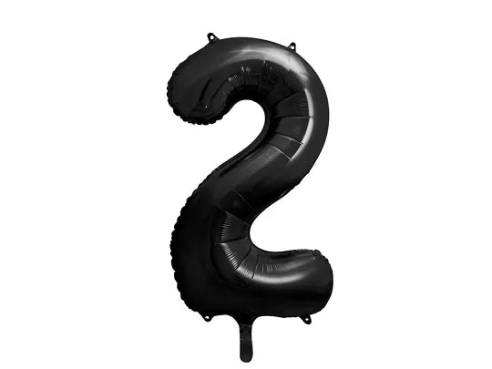 Foil Balloon Number 2 Black 34”