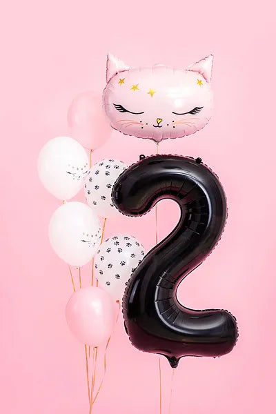 Foil Balloon Number 2 Black 34”