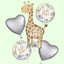 Bouquet Soft Jungle Baby Foil Balloon (x5)
