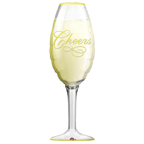 38” Jumbo Champagne Glass Foil Balloon
