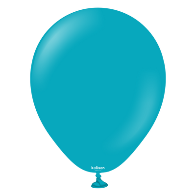 5" Kalisan Latex Balloons Standard Turquoise (50 Per Bag)
