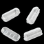 Foil Rectangle Container White With Lid (25pcs)