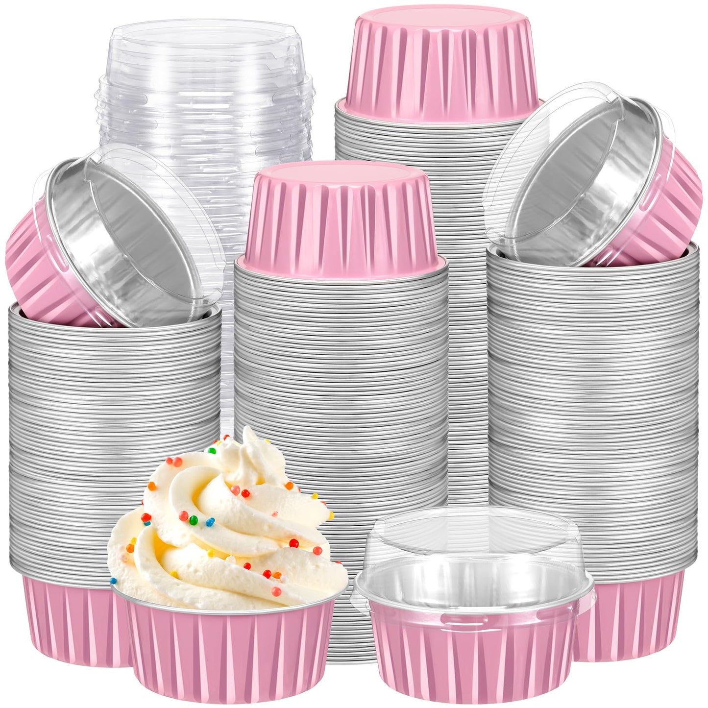Foil Bowl Redondo Con Tapas 50pcs