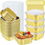 Foil Square Gold Container With Plastic Lid (25pcs)