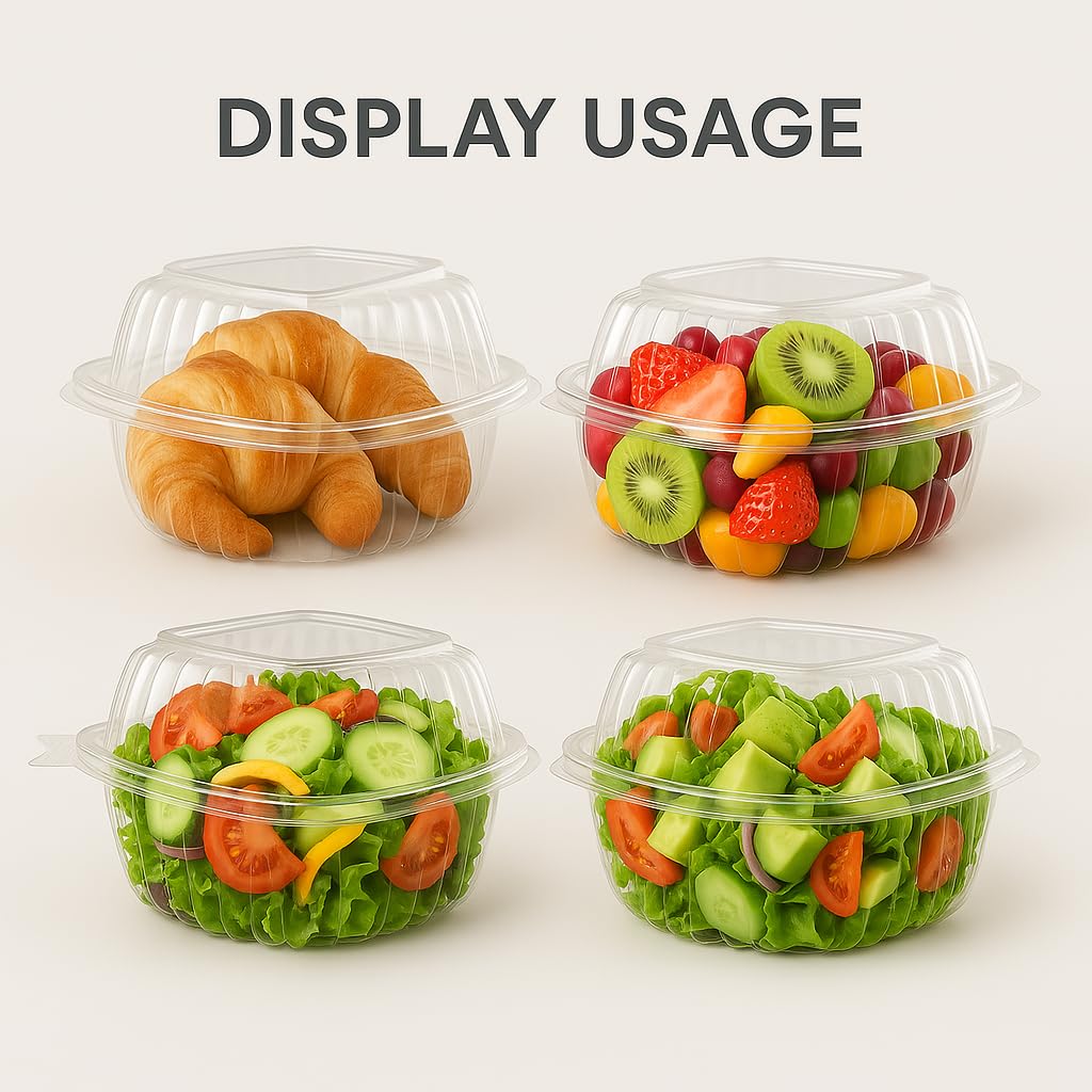 Plastic Hinged Clamshell 6”x6”x3” (x1u)