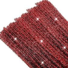 Chenille Stem Metallic Red 12”x25pcs
