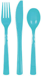 Terrific Teal Asst. Cutlery (18ct)