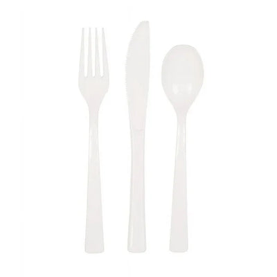 White Asst. Cutlery (18ct)