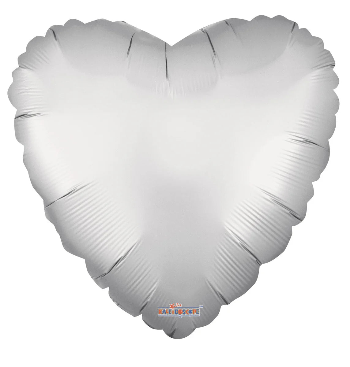 18” Solid Color Matte Heart Silver