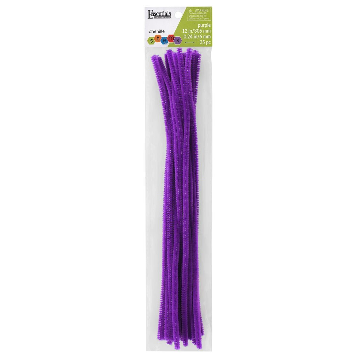 Chenille Stem Purple 12” x 25pcs
