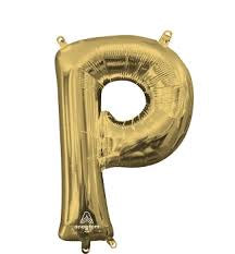 Letter "P" White Gold Air Filled