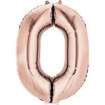 Globo Jumbo “#0” RoseGoldShape