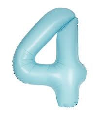 Number #9 Supershape Balloon 34" Pastel Blue