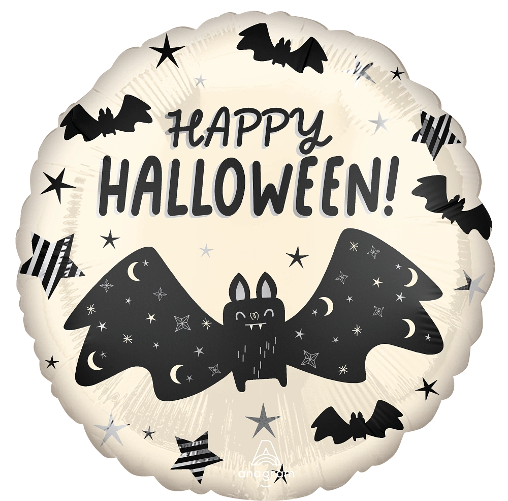 18” Satin Halloween Bat Attack Foil Balloon