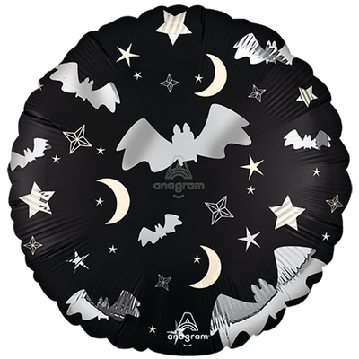 18” Satin Halloween Bat Attack Foil Balloon