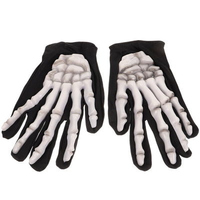 Black and Bone Skeleton Gloves 1 pair