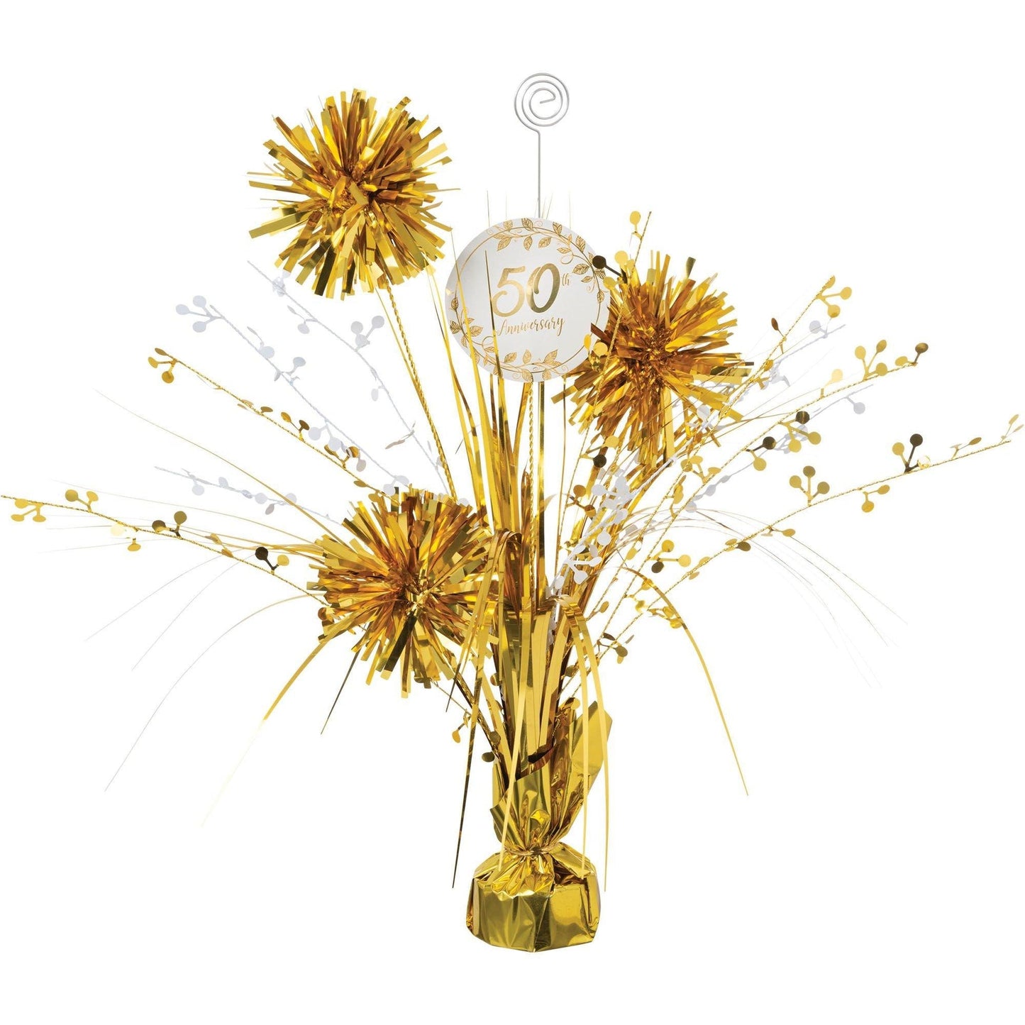 Happy 50th Anniversary Spary Centerpiece Gold (x1)